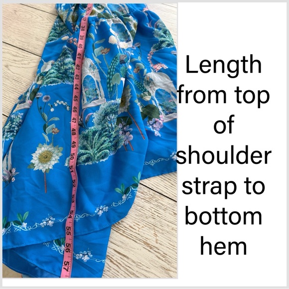 City Chic women’s size 20 Vibrant Blue Garden Maxi Dress ruffle hem sleeveless - Picture 15 of 15